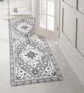 Boho Vintage Bathroom Runner Rug 24x59 in - Soft Non-Slip Accent