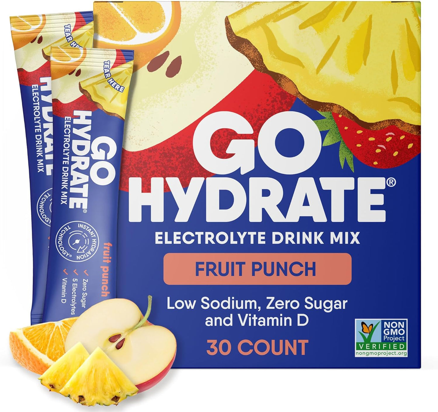 GoHydrate Instant Hydration Powder Packets for Quick Rehydration