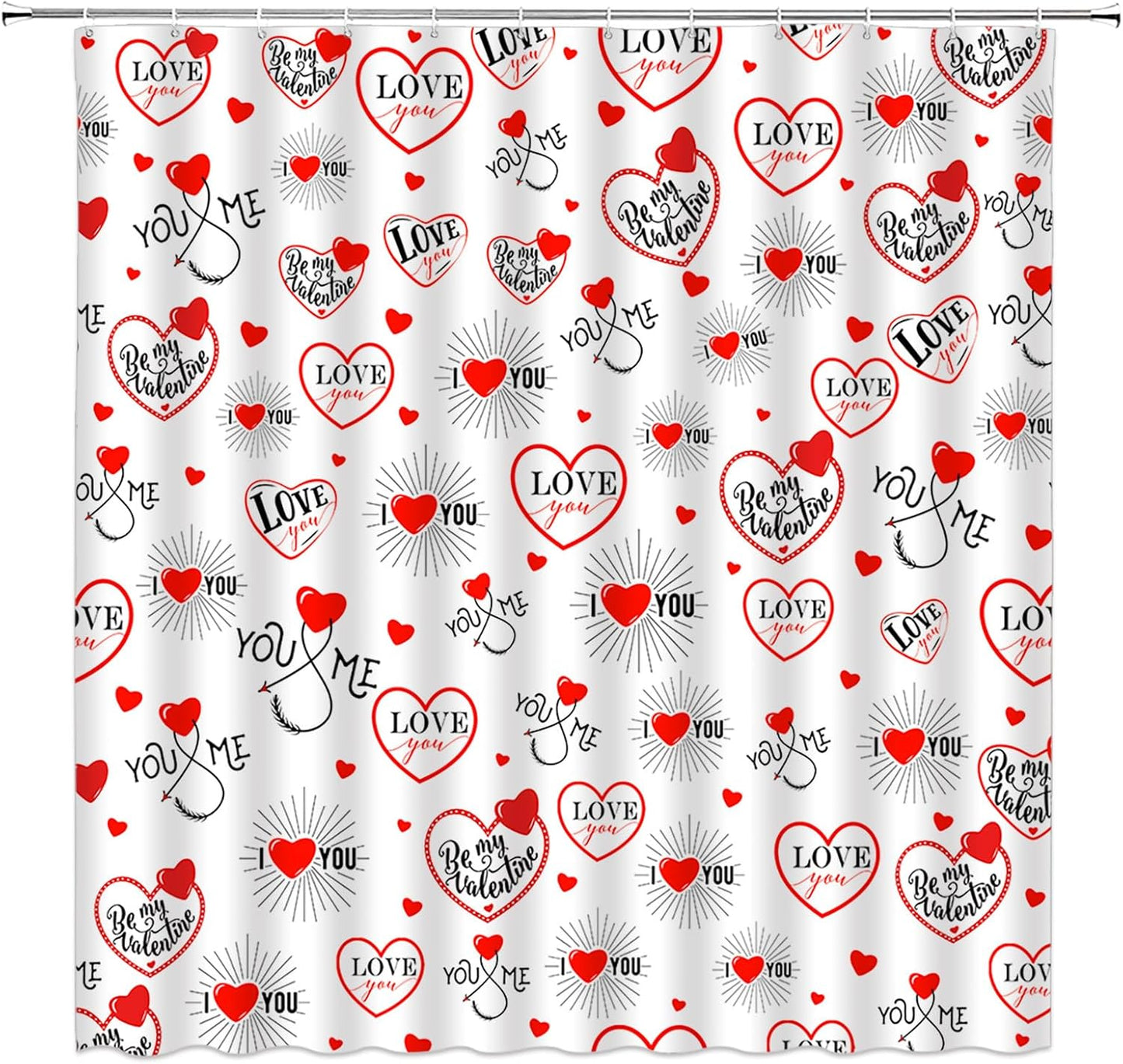 Infinite Love Hearts Shower Curtain