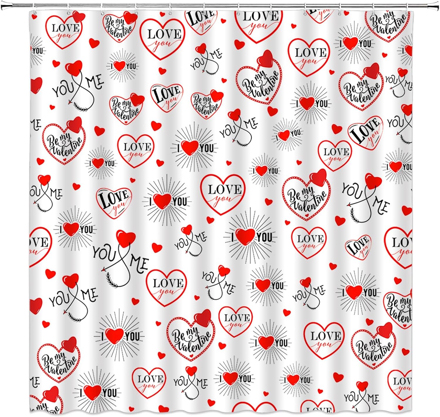 Infinite Love Hearts Shower Curtain