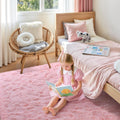 6x9 Pink Rug for Bedroom Girls - Fluffy Carpet for Living Room