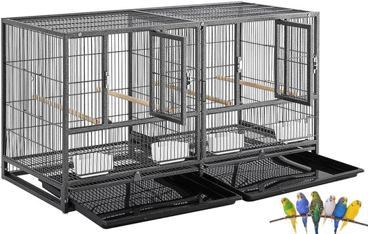 Durable Double Rolling Cage for Breeding Small Birds and Aviaries