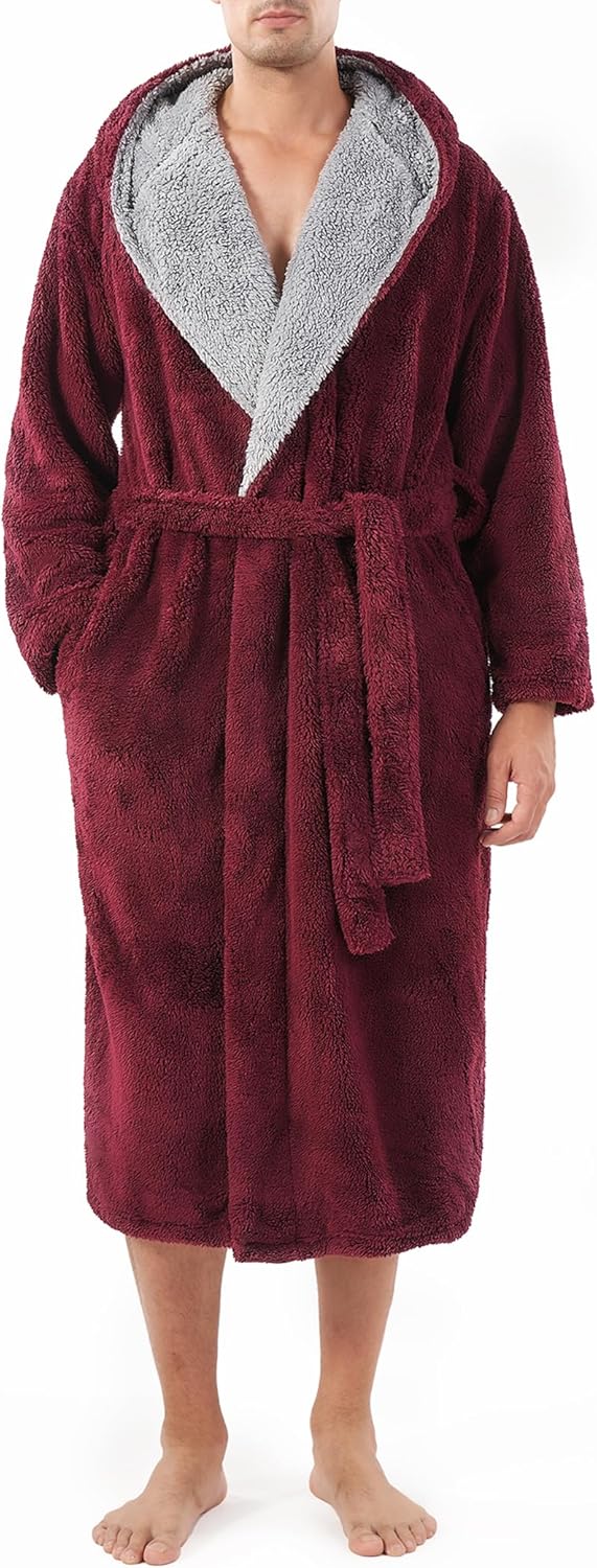Men's Soft Fleece Plush Robe Full Length Long Bathrobe Review
