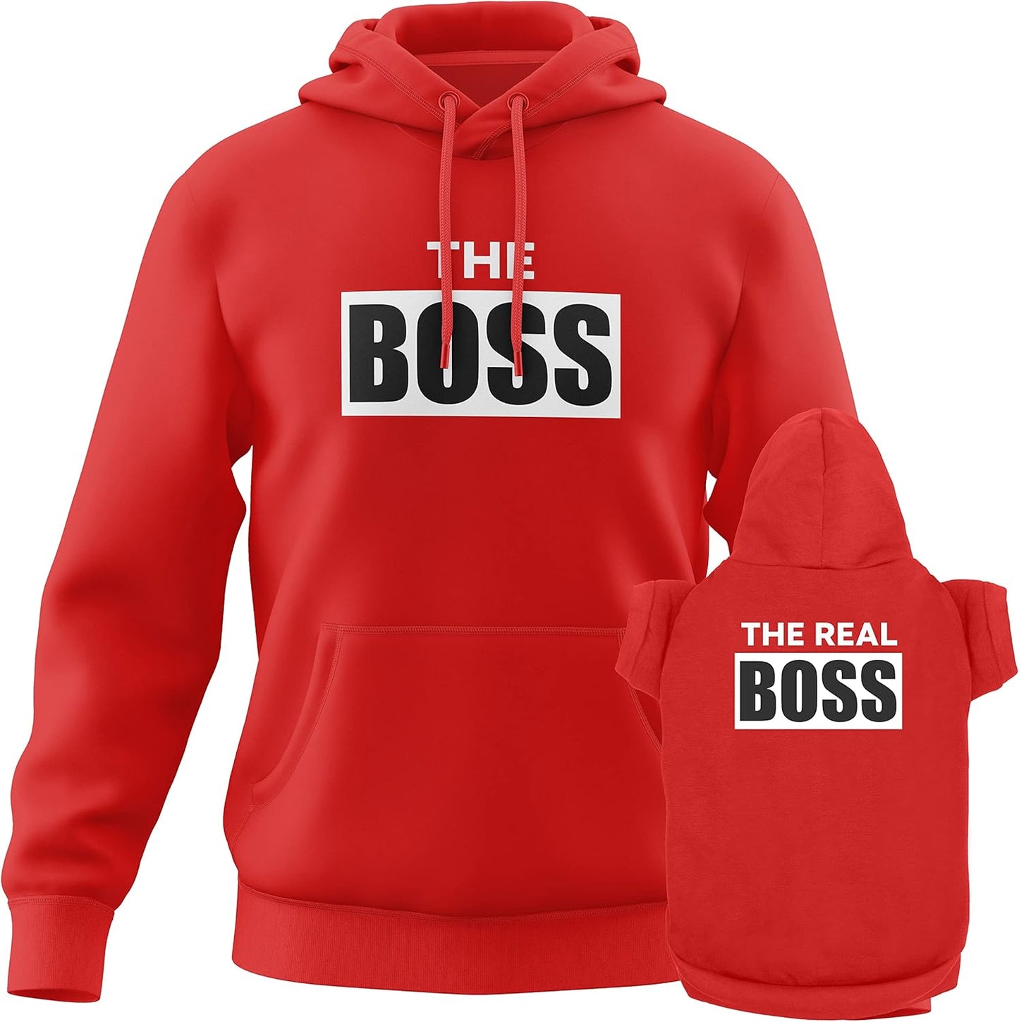 Matching Hoodies for Dogs and Humans - The Real Boss Set