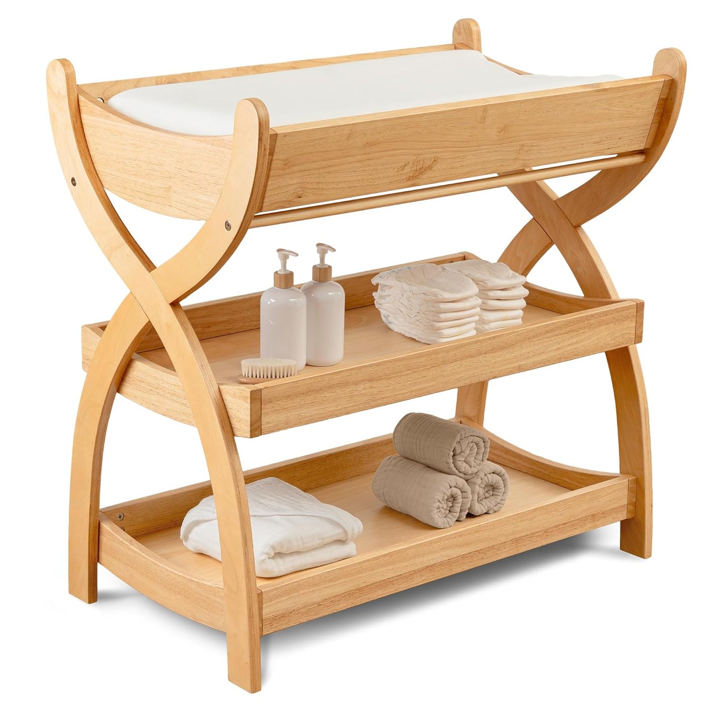 Comfy Cubs Baby Changing Table with Timeless Design and Storage