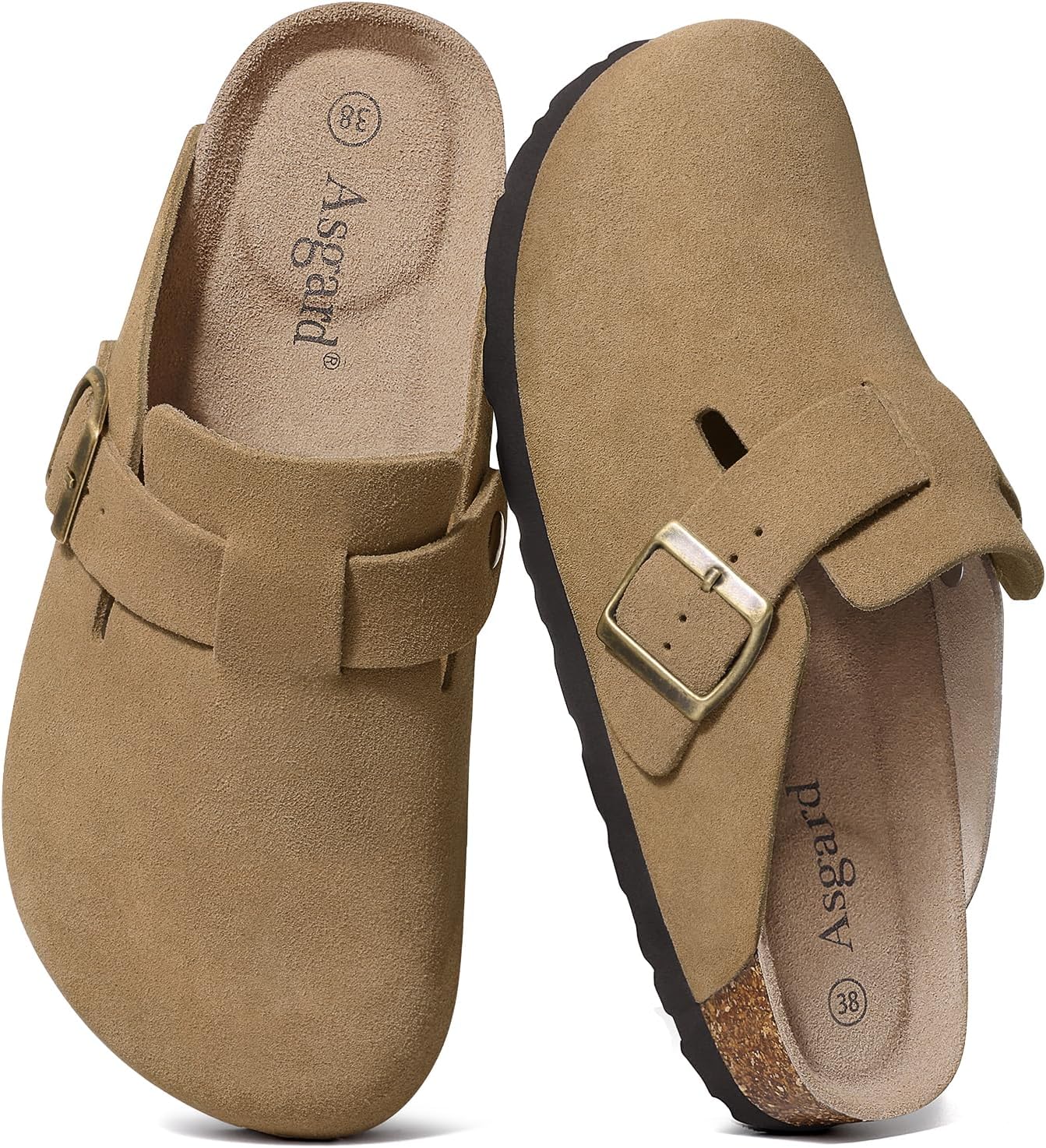 Genuine Suede Clogs for Women and Men with Arch Support
