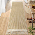 Lahome Boho Laundry Room Rug 2x7 Runner - Washable Cotton, Low Pile