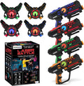 ArmoGear Set of 4 Laser Tag Guns with Vests - Backyard Multiplayer Fun