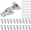 20 Pack 1/2ft Overlay Face Frame Soft Close Cabinet Hinges - Smooth