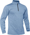 TACVASEN Men's Quarter Zip Pullover - Lightweight Warm Fleece Sweaters