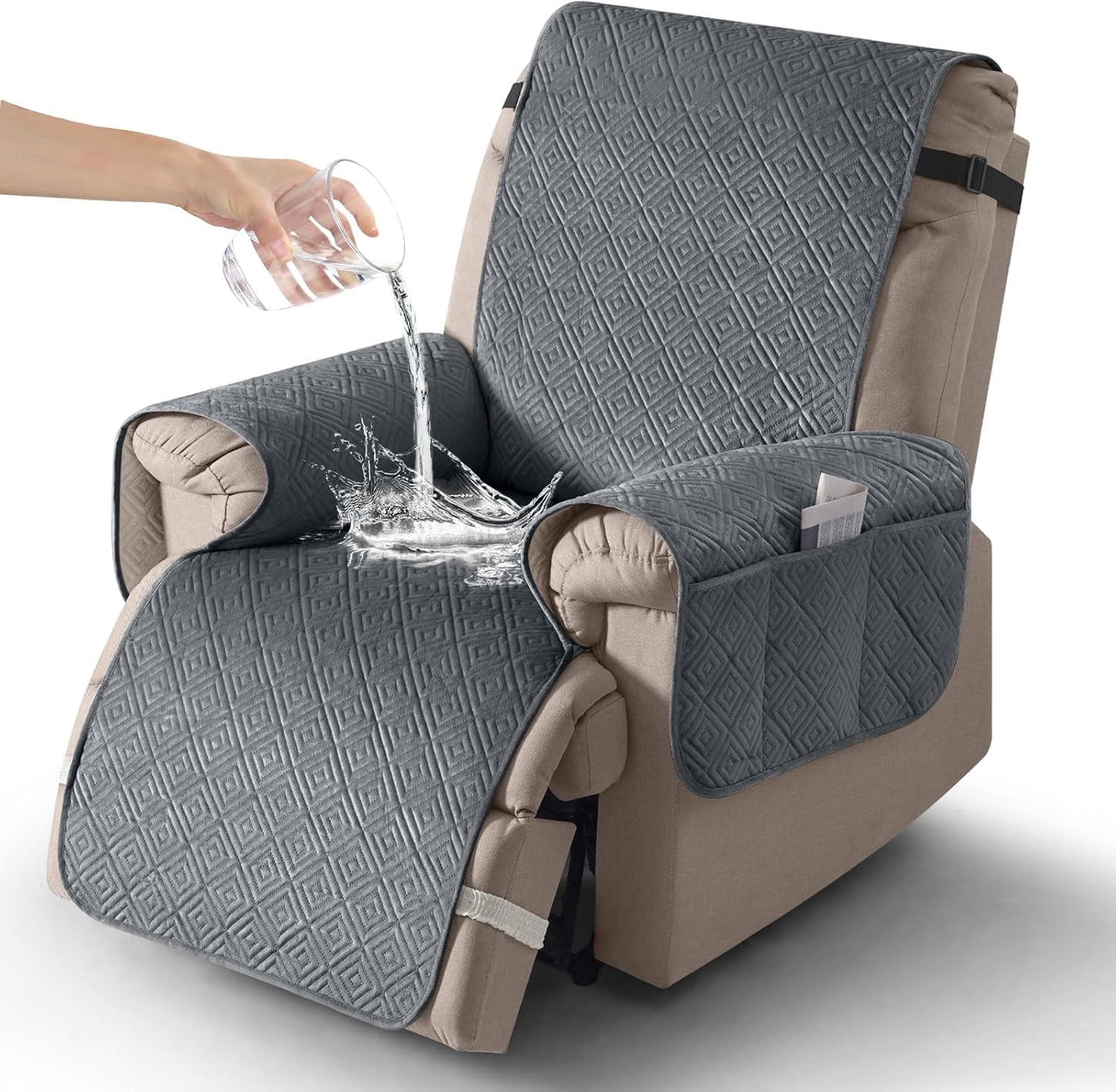 Timeles Velvet Recliner Chair Cover - Waterproof & Stylish