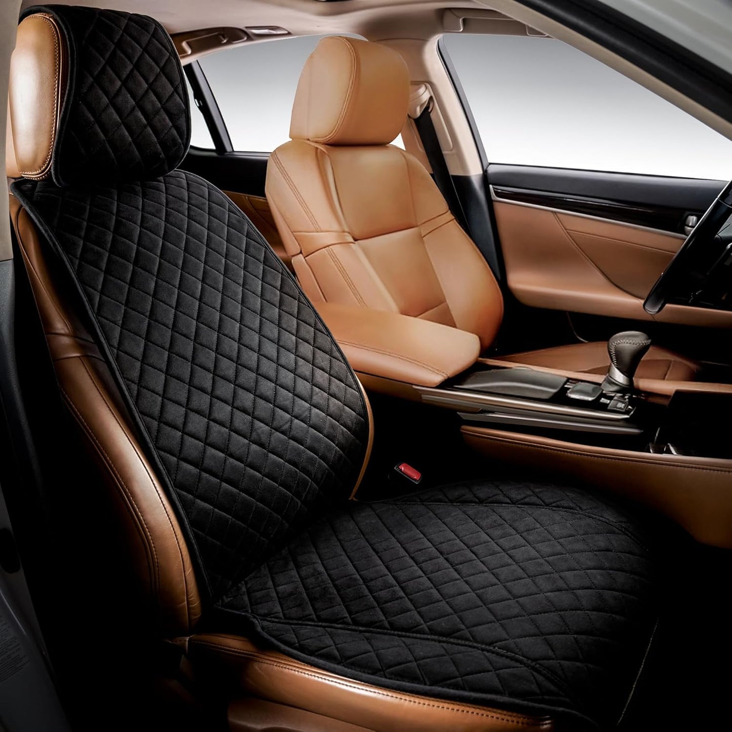IVICY Faux Suede Car Seat Cover - Soft Non-Slip Protector