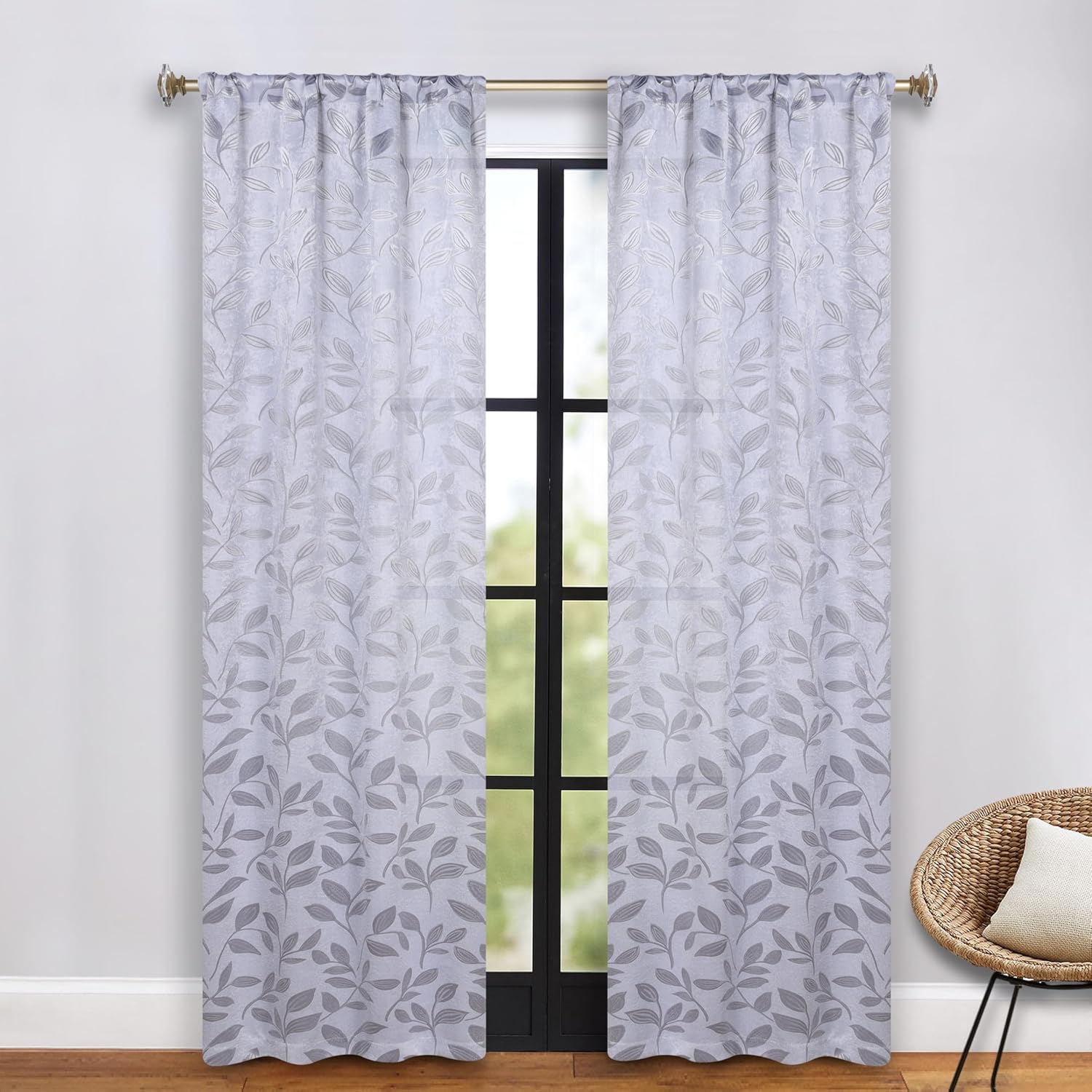 Sun Blocking Leaves Blackout Curtains - 2 Pack