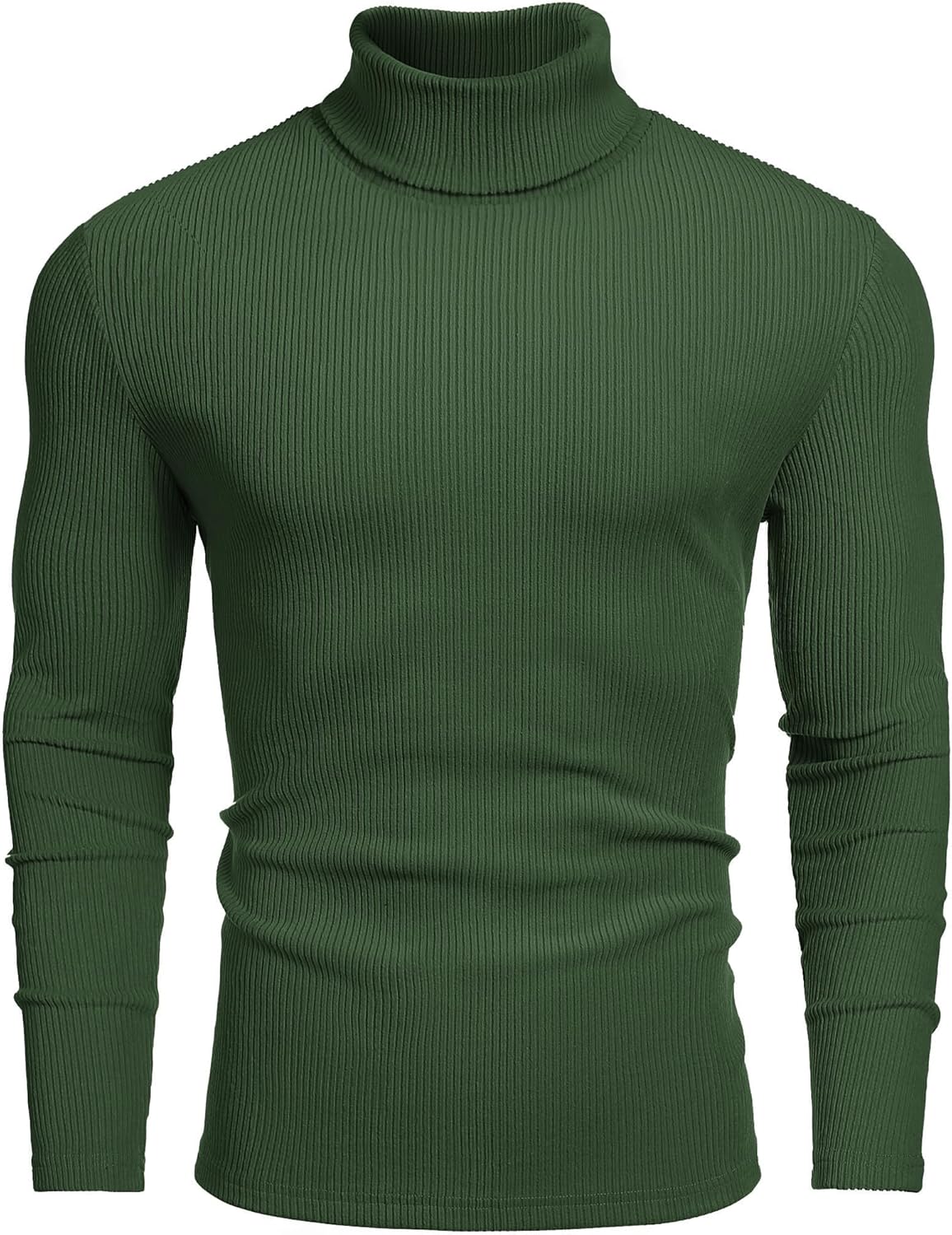 COOFANDY Men's Ribbed Turtleneck Sweater for Casual Style