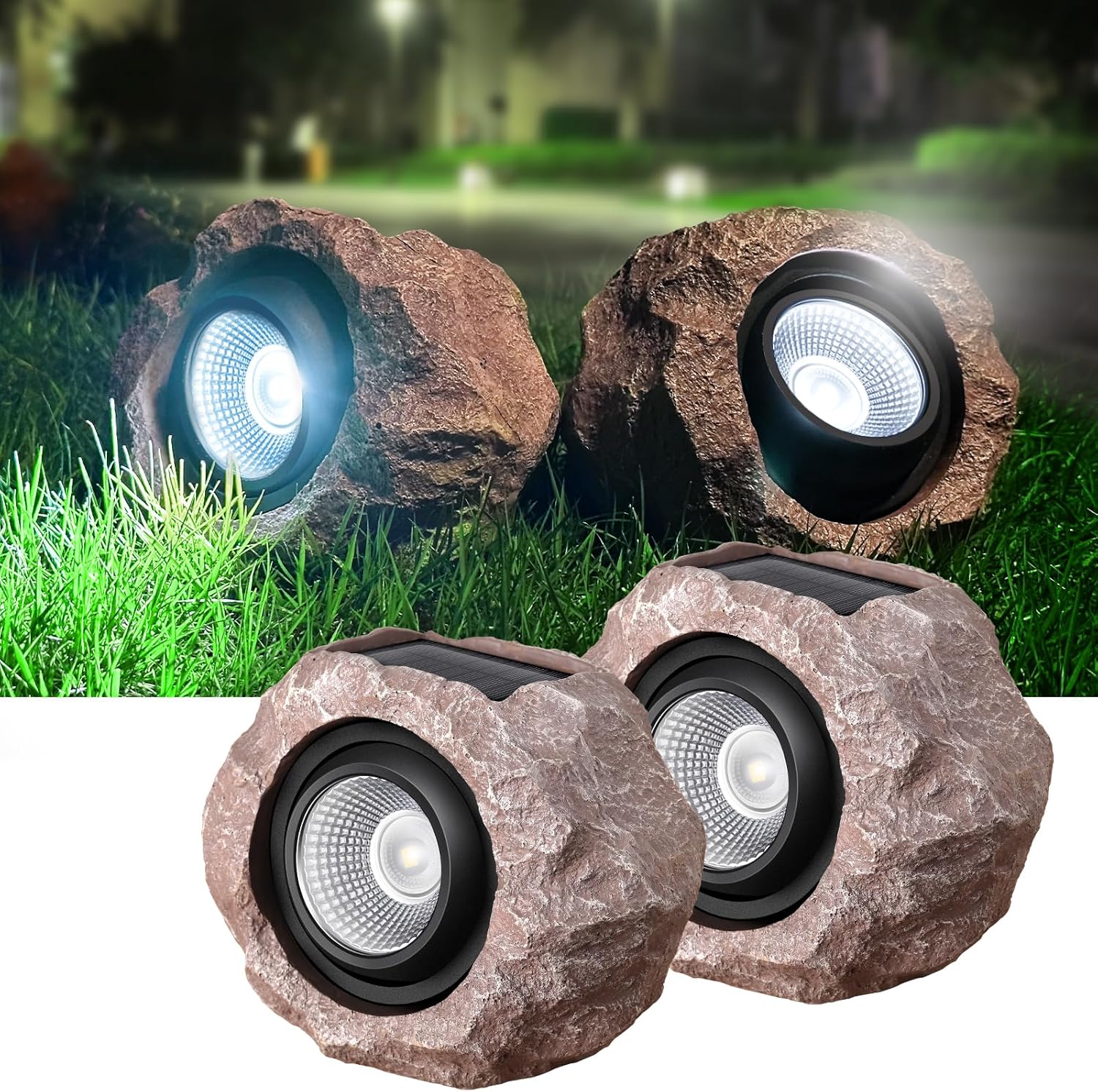 Solar Powered Outdoor Lights for Garden Pathway - Super Bright