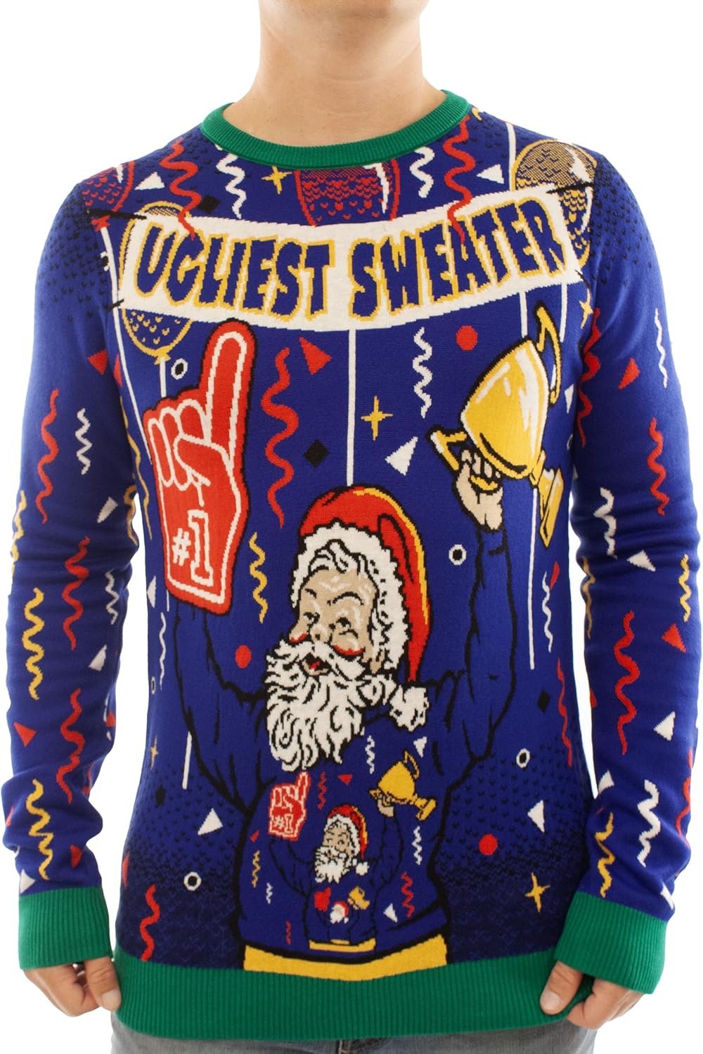 Ugly Christmas Sweater for Men and Women - Funny Santa Design