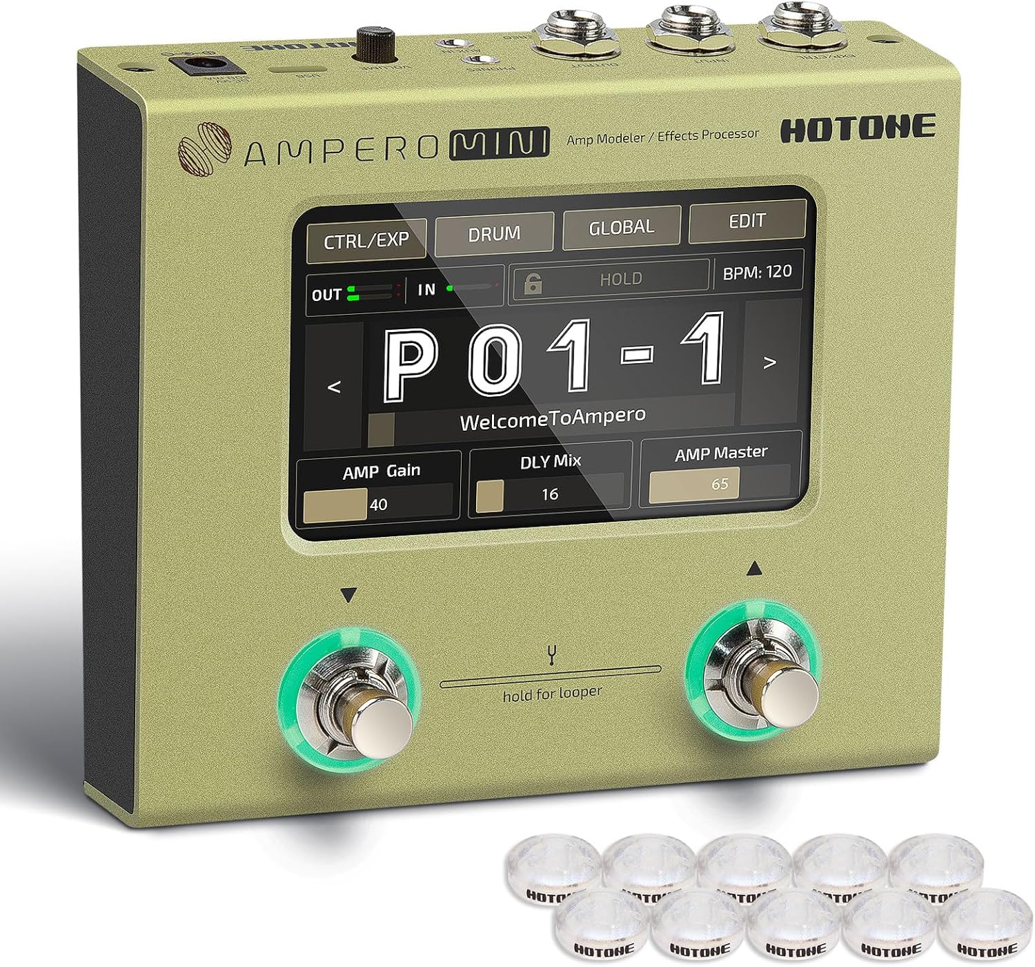 HOTONE Ampero Mini MP-50 Multi Effects Processor for Guitar