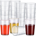 Meanplan 8 oz Plastic Cups 48 Pack - Frosted Stackable Reusable