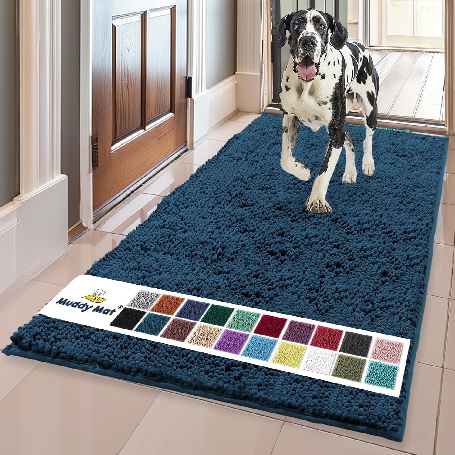 Muddy Mat Super Absorbent Indoor Door Mat for Clean Entryways