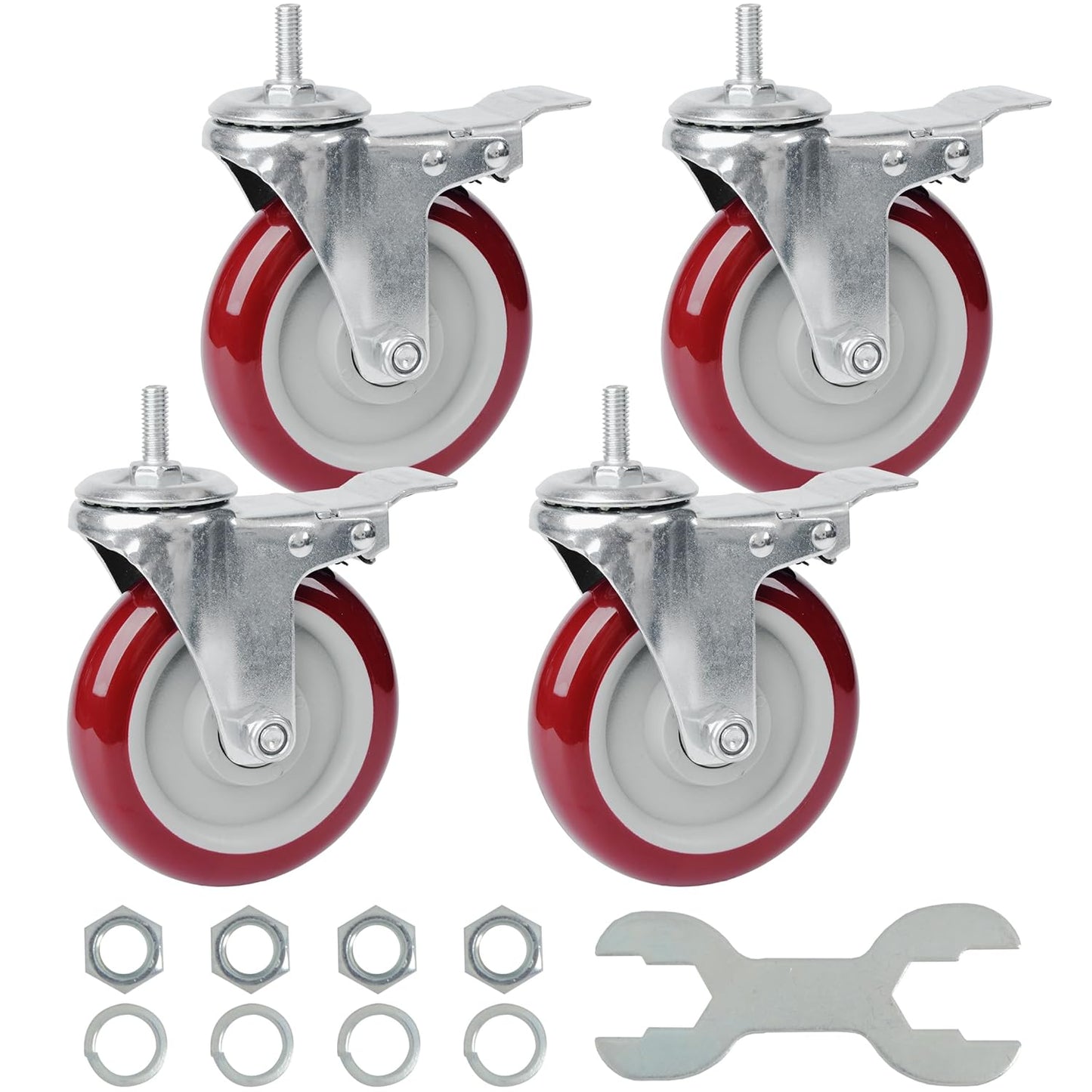 Finnhomy Swivel Caster Wheels 5 Inch Heavy Duty Set of 4