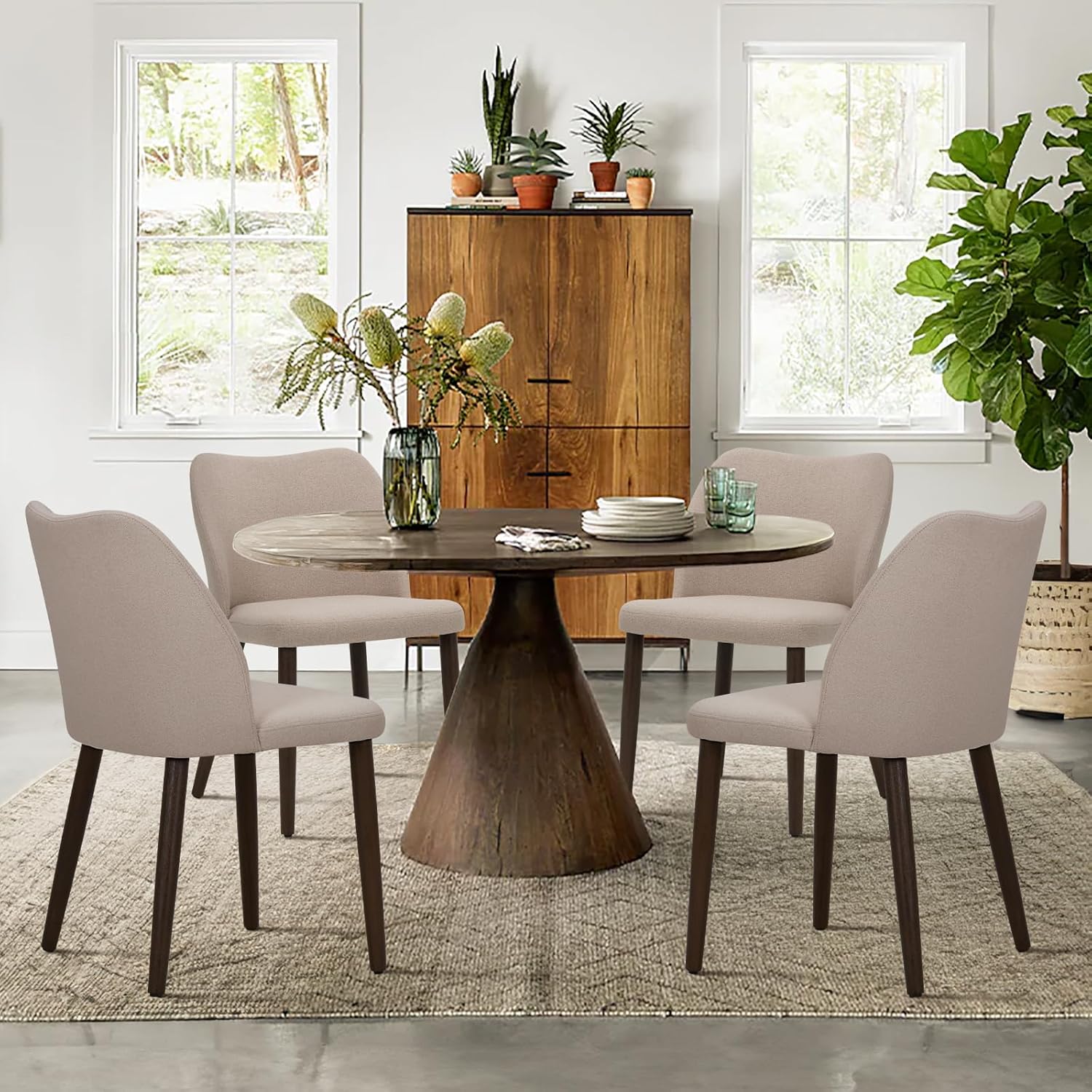 Stylish Upholstered Dining Chairs Set of 4 for Modern Homes