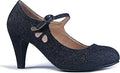 J. Adams Pixie Heels for Women - Retro Mary Jane Pumps Style