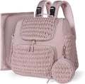Geestock Diaper Bag Small Quilted Backpack - Compact Organizer
