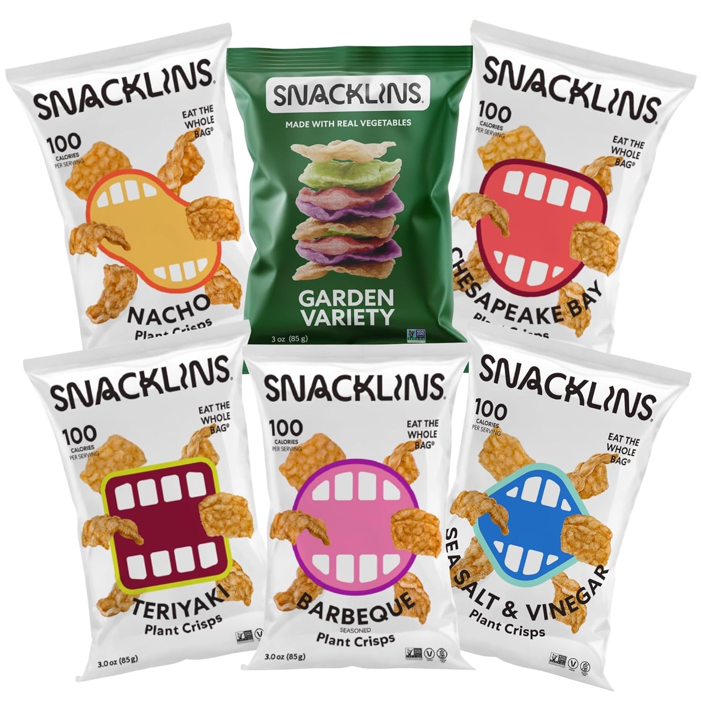 SNACKLINS Plant Based Crisps - Healthy Vegan Snack Delight