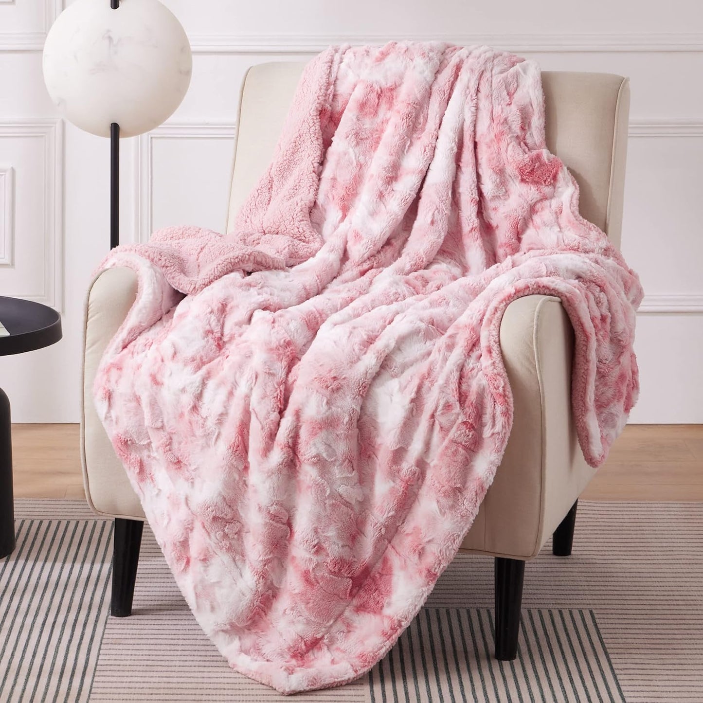 Bedsure GentleSoft Sherpa Fluffy Blanket for Cozy Warmth