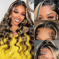 13x6 Highlight Ombre Balayage Lace Front Wig 22in - Natural Body Wave