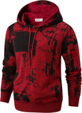 KLIEGOU Mens Tie-Dye Pullover Hooded Sweatshirt - Unique Casual Style