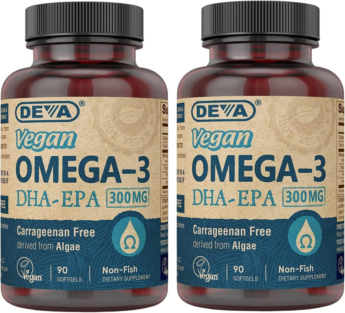 DEVA Vegan DHA-EPA Nutritional Supplement for Omega-3 Needs