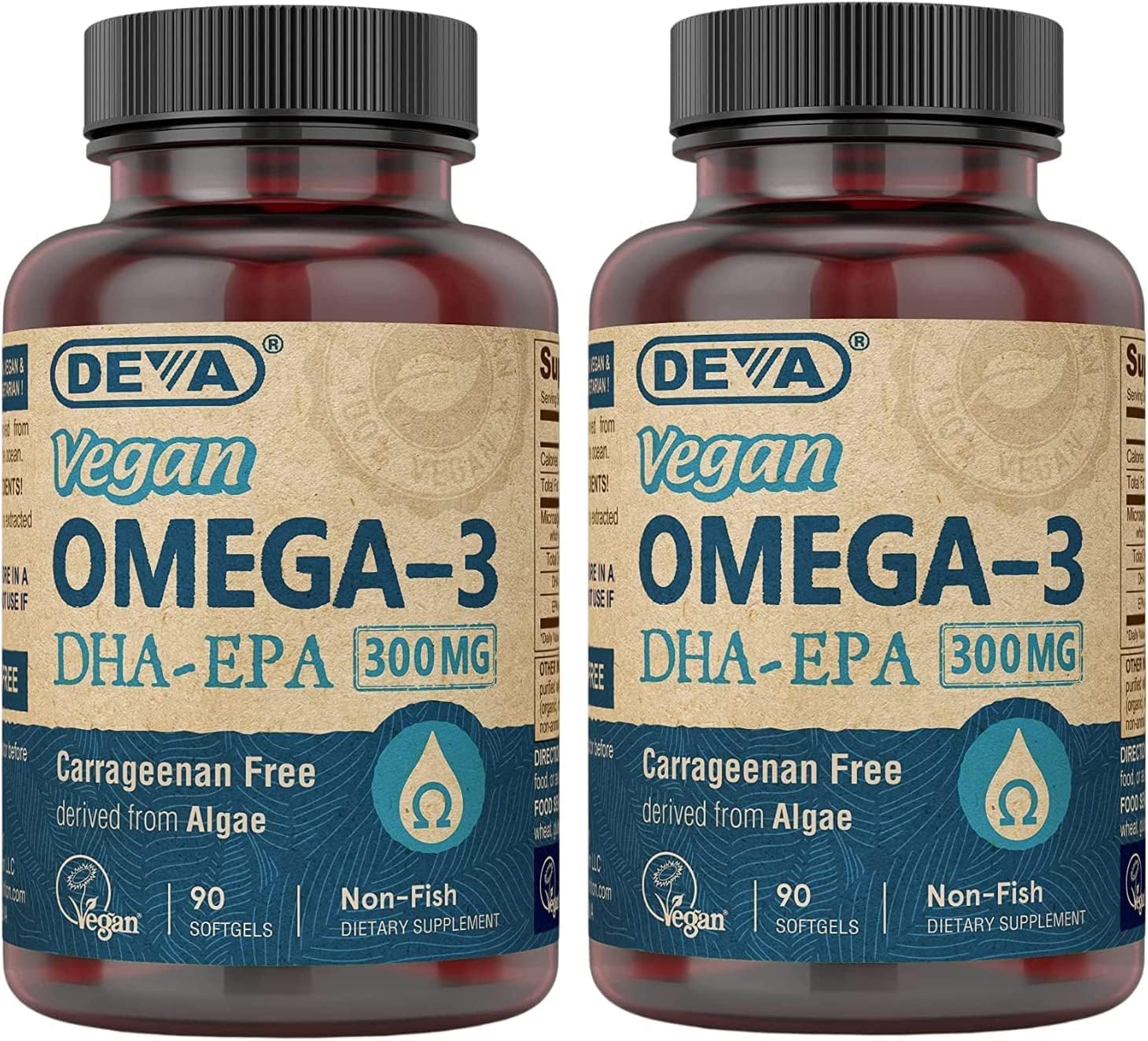 DEVA Vegan DHA-EPA Nutritional Supplement for Omega-3 Needs