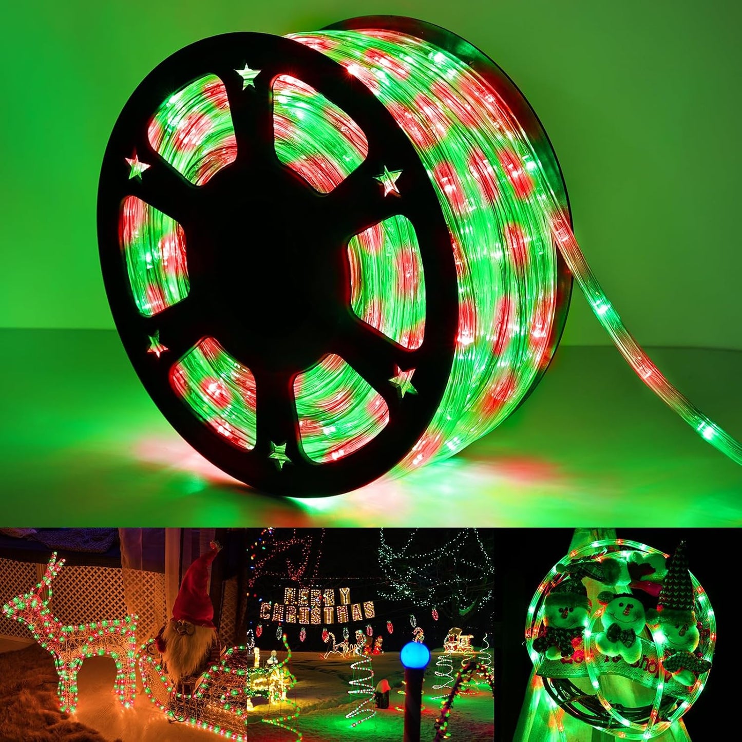 150ft LED Rope Lights Outdoor for Christmas and Party Decor