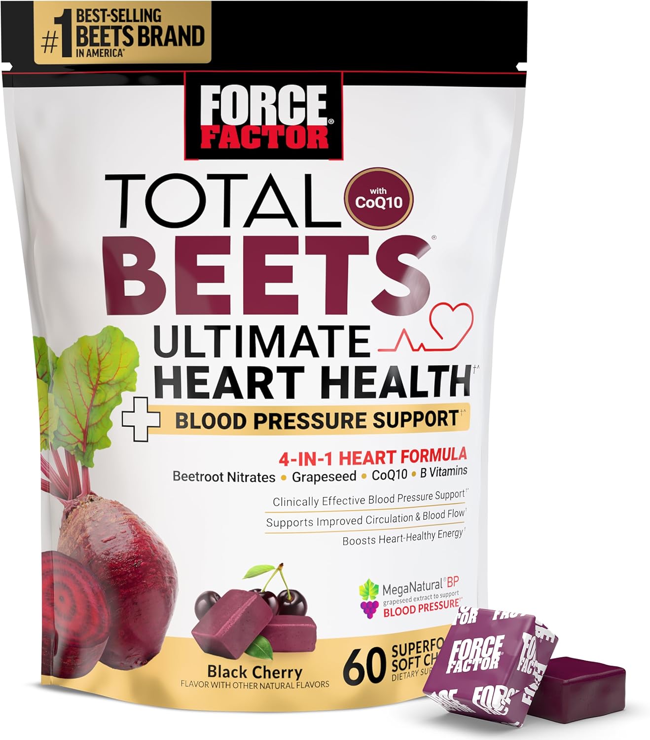 Total Beets Ultimate Heart Health Chews for Blood Pressure Support