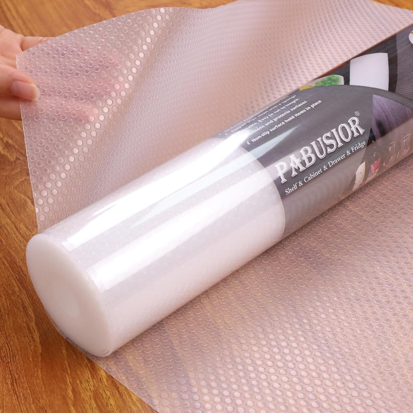 PABUSIOR Clear Drawer Liners - Waterproof Kitchen Cabinet Liner