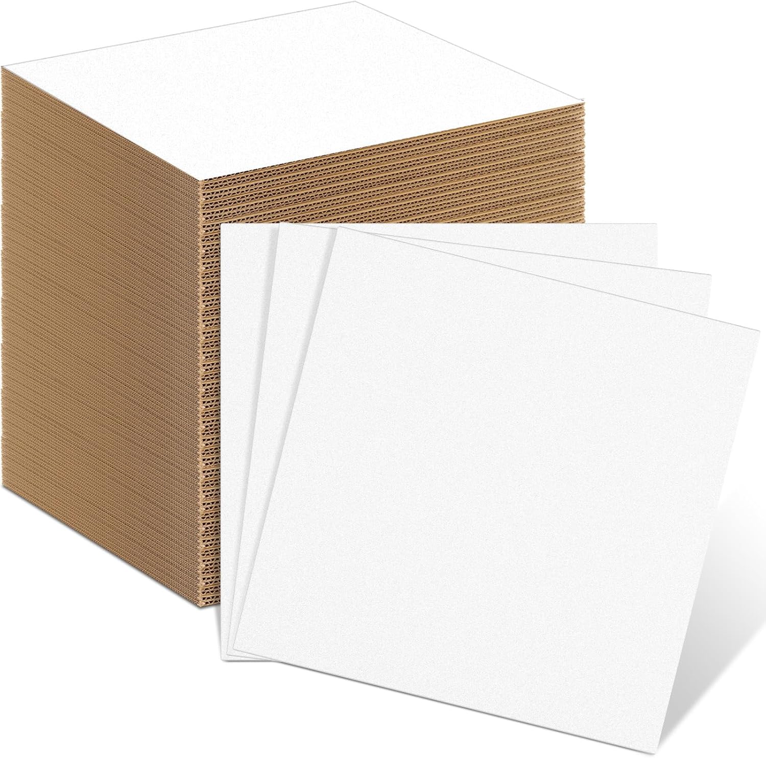 Henoyso 110 Pack 12 x 12 Inch Corrugated Cardboard Sheets