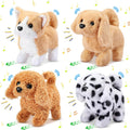Interactive Plush Puppy Toy Set 4 Pack - Walking, Barking, Wagging
