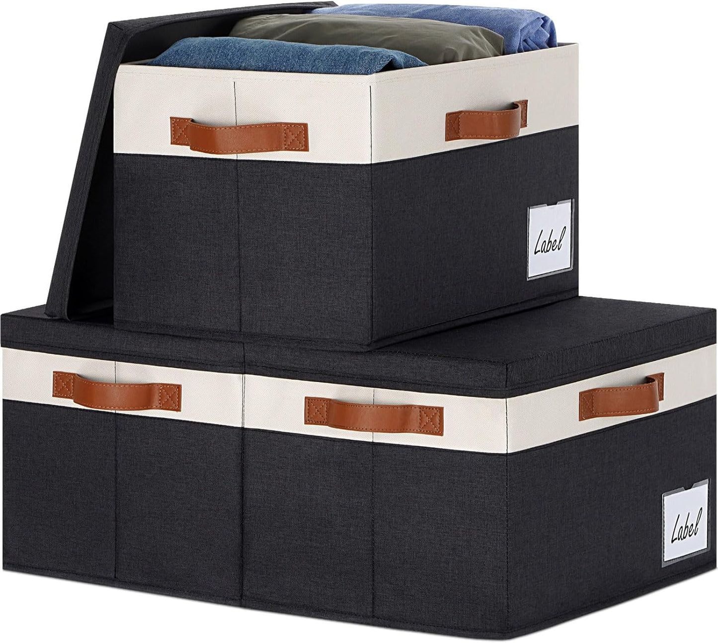 GhvyenntteS Large Storage Bins with Lids for Home Organization