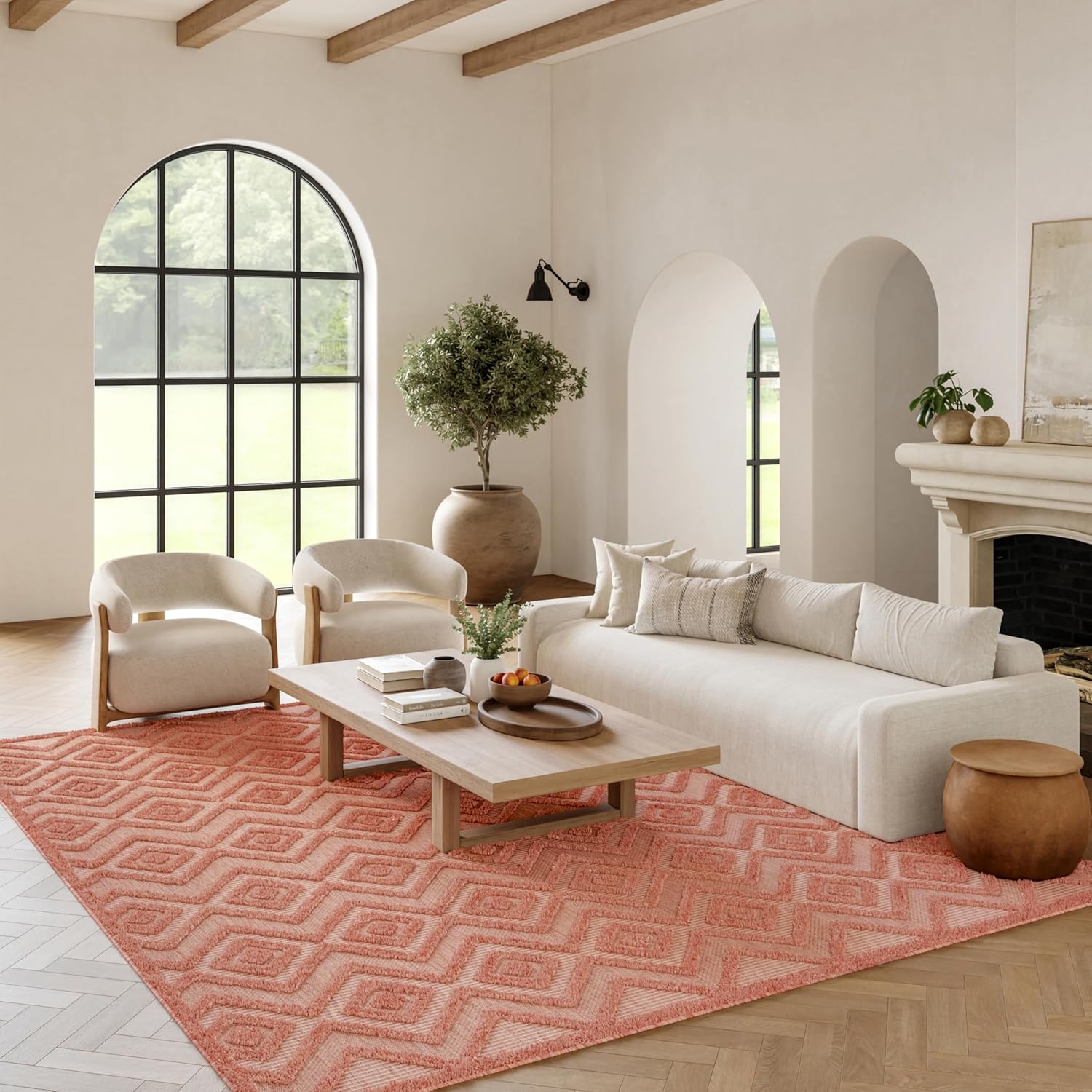 Nourison Home Versatile Indoor/Outdoor Coral/Orange Area Rug