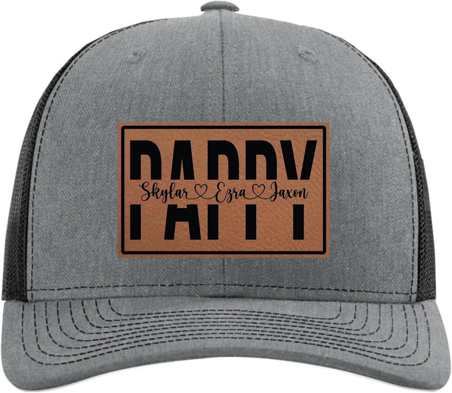Personalized Fathers Day Hats Customized for Grandpa from Grandkids