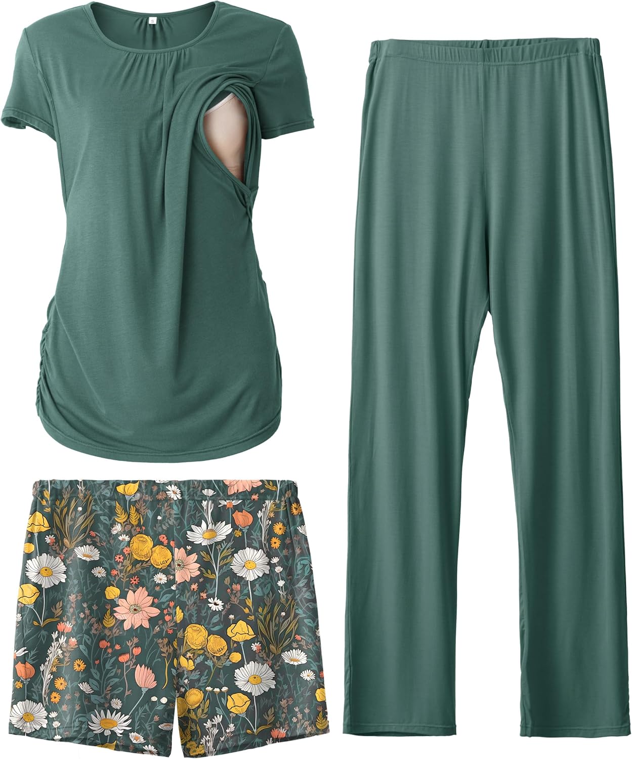 SUNNYBUY Womens Maternity Nursing Pajamas Set for Comfort