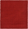 Plush Cherry Red Shag Area Rug from Unique Loom for Cozy Living Spaces