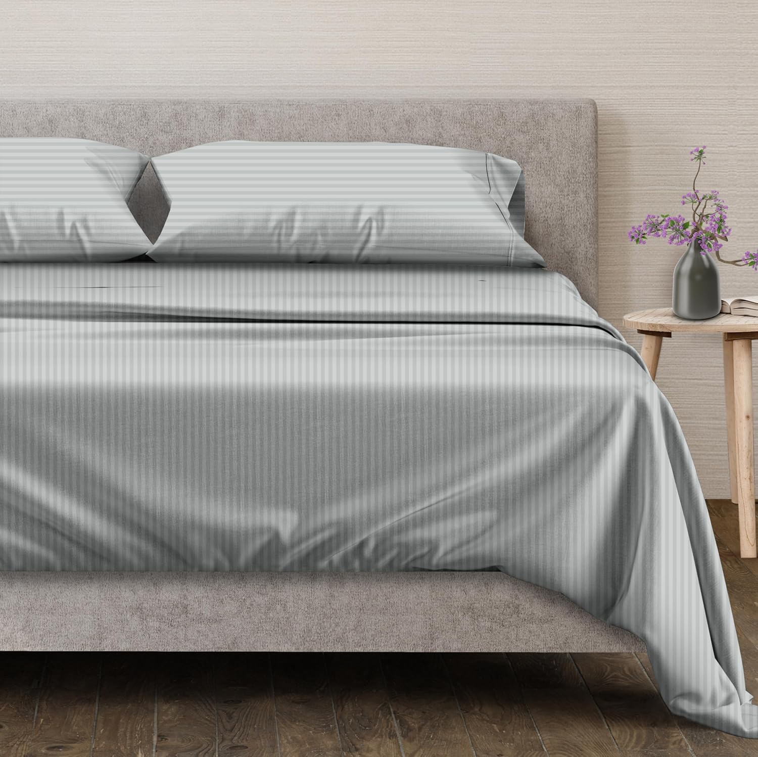 Luxurious 100% Egyptian Cotton Queen Size Sheet Set for Comfort