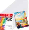 Canvas Boards for Painting 36 Pack 11x14 in - Bulk Art Panels