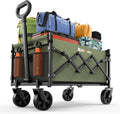 Collapsible Wagon with Wheels - Foldable 220 lb Utility Cart