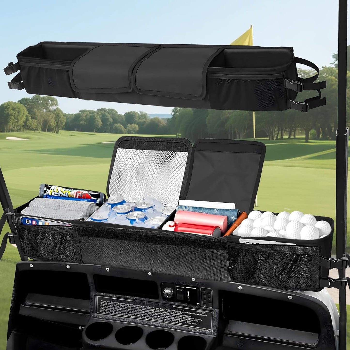MONOJOY Golf Cart Storage Accessories with Insulated Beverage Bag