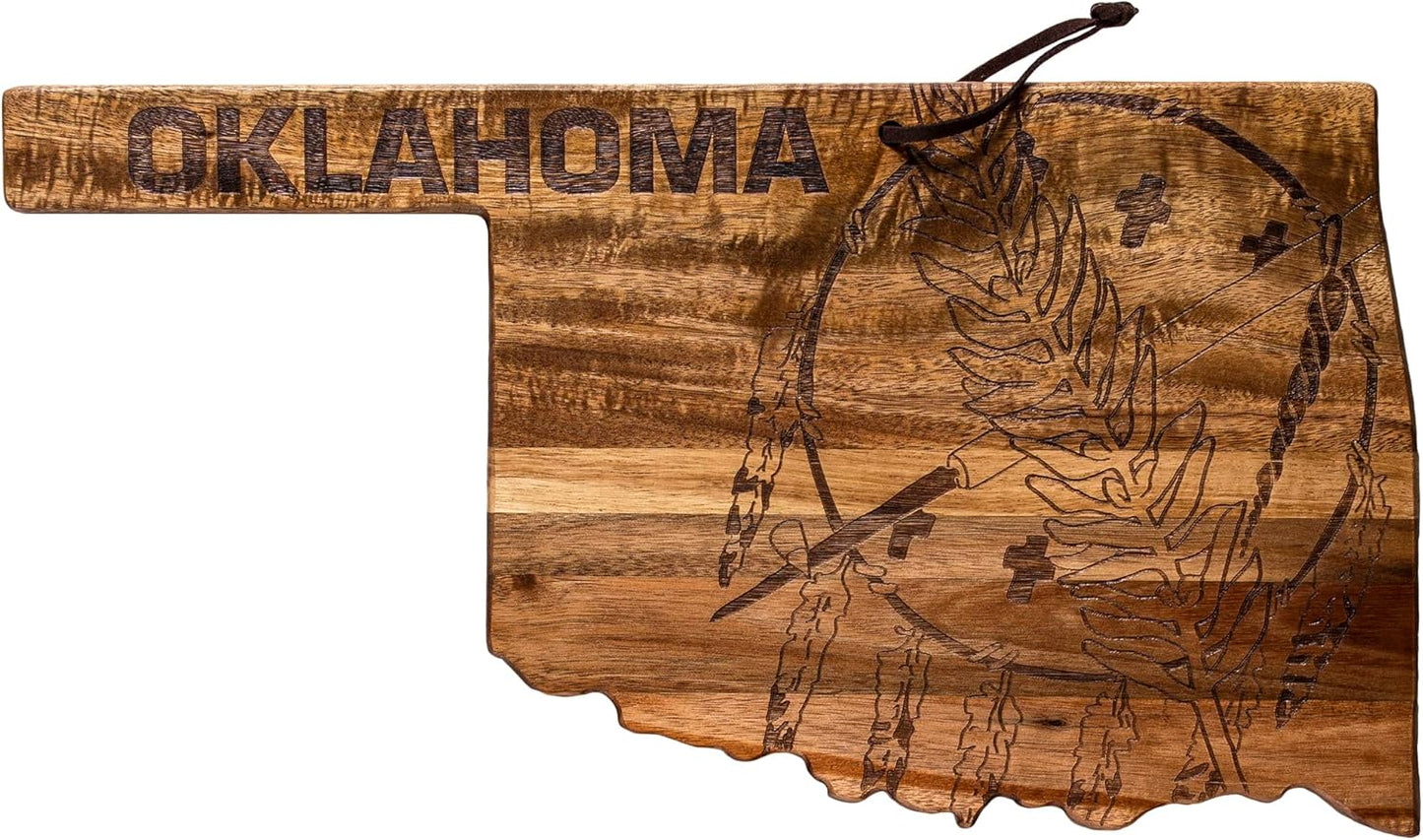Oklahoma State Shaped Cutting Board for Charcuterie Lovers