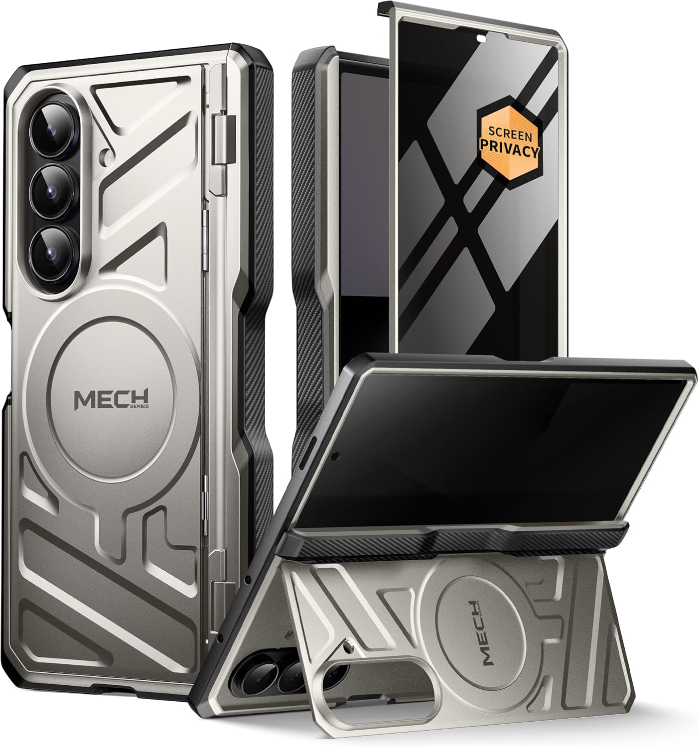 TONGATE Galaxy Z Fold 7 Case with Privacy Screen Protector