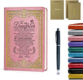To My Daughter Leather Journal Notebook A5 - Gift from Mom or Dad